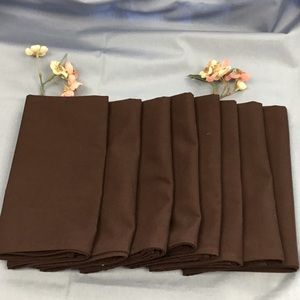 8 pcs Place Settings Dinner Napkins brown cotton New